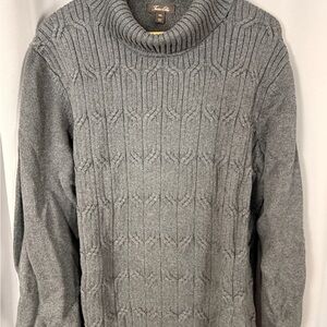 Tasso Elba Men’s Gray Cable Turtleneck Sweater